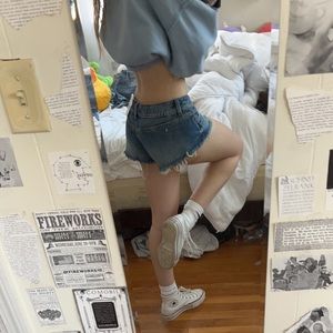 Garage peachy cutoff denim shorts